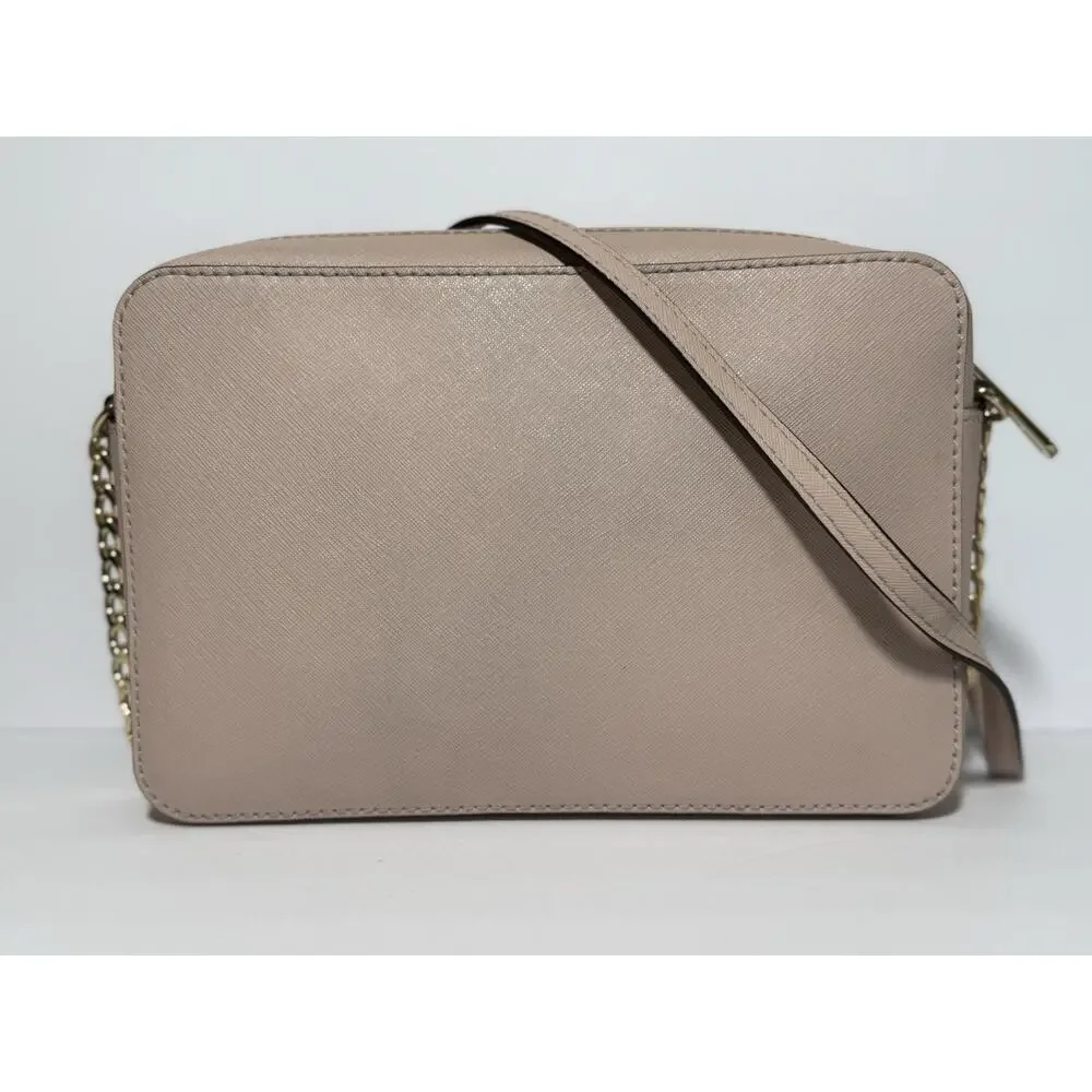 MICHAEL KORS Jet Set Travel Large Crossbody & Wallet‎ Set Perforated Light Pink